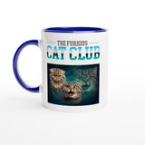 Taza Bicolor con Impresión de Gato "El Club de los Gatos Furiosos" Michilandia