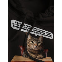 Sudadera con Capucha Unisex Estampado de Gato "Confesión Incomoda" Michilandia | La tienda online de los fans de gatos