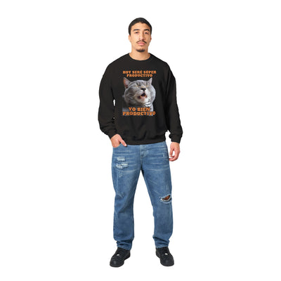 Sudadera Unisex Estampado de Gato "Siesta Productiva" Michilandia | La tienda online de los fans de gatos