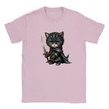 Camiseta júnior unisex estampado de gato "Berserkitty" Michilandia | La tienda online de los amantes de gatos