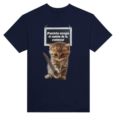 Camiseta Unisex Estampado de Gato "Panchito y Su Camino" Michilandia | La tienda online de los fans de gatos