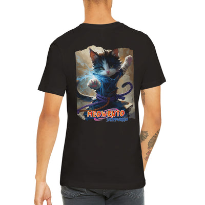 Camiseta Prémium Unisex Impresión Trasera de Gato "Raikiri Gatuno" Michilandia | La tienda online de los fans de gatos