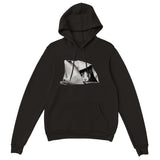 Sudadera con capucha unisex estampado de gato "Michi tímido"