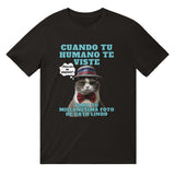 Camiseta unisex estampado de gato "Modelo Reluctante" Michilandia | La tienda online de los amantes de gatos