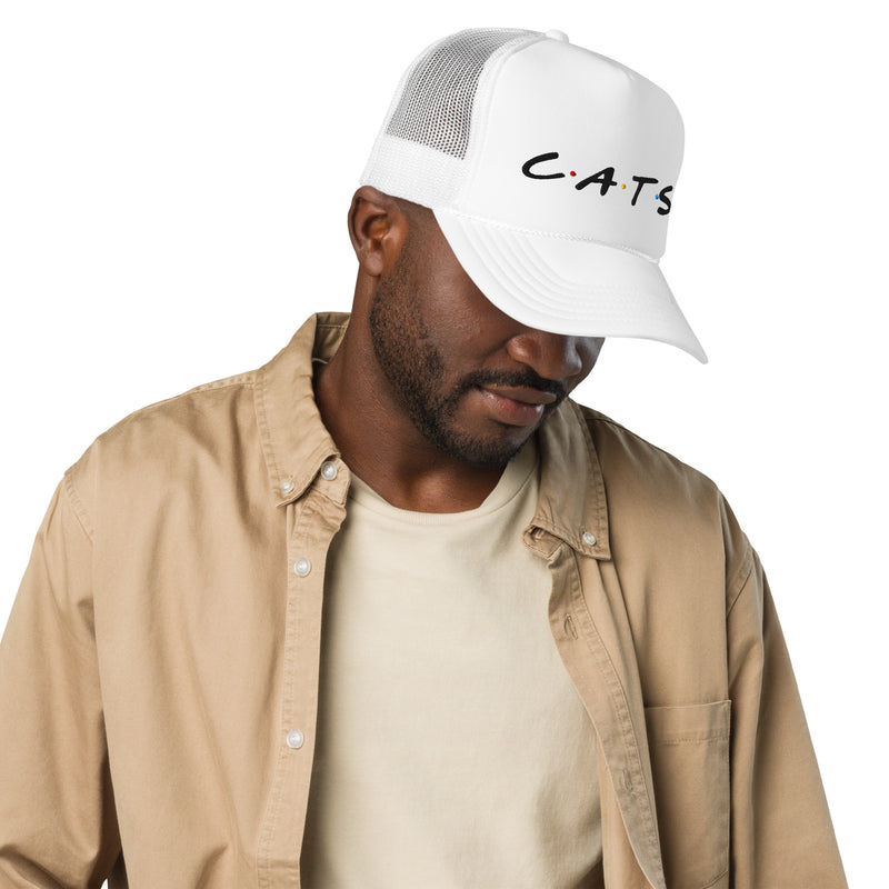 Gorra deportiva ajustable con rejilla Bordado de Gato "Amigos"