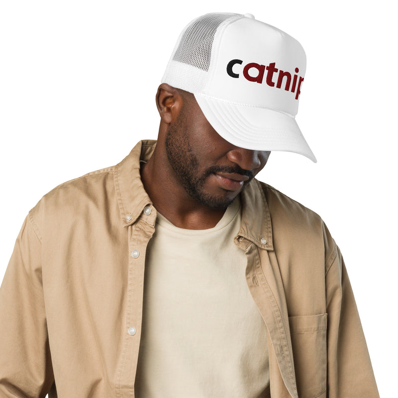 Gorra deportiva ajustable con rejilla Bordado de Gato "Catnip Delight"