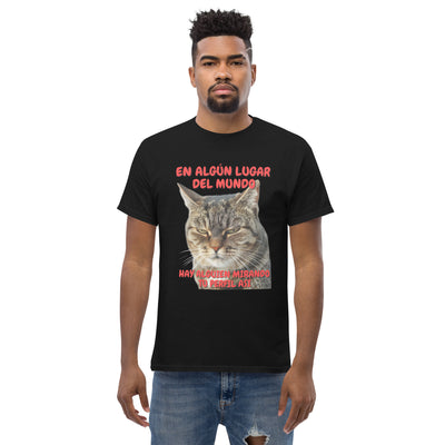 Camiseta Unisex Estampado de Gato "Mirada Inquisitiva" Michilandia | La tienda online de los fans de gatos