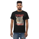 Camiseta Unisex Estampado de Gato "Mirada Inquisitiva" Michilandia | La tienda online de los fans de gatos