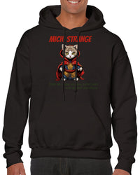Sudadera con capucha unisex estampado de gato "Michi Strange"