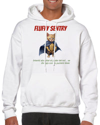 Sudadera con capucha unisex estampado de gato "Fluffy Sentry" Gelato