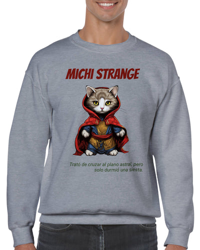 Sudadera unisex estampado de gato "Michi Strange" Gelato