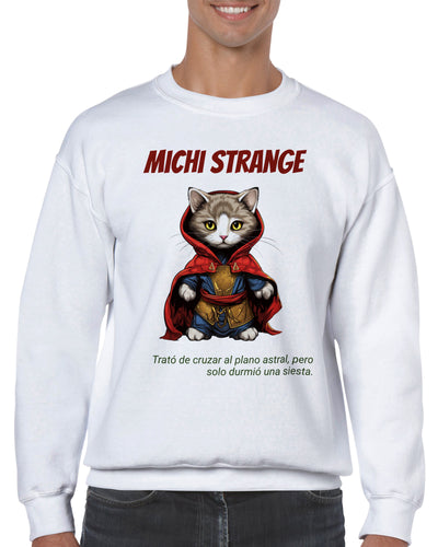 Sudadera unisex estampado de gato "Michi Strange" Gelato