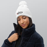 Gorro con Pompón Bordado de Gato "XKitty Style"