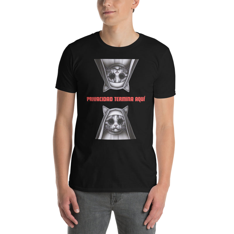 Camiseta Unisex Estampado de Gato 