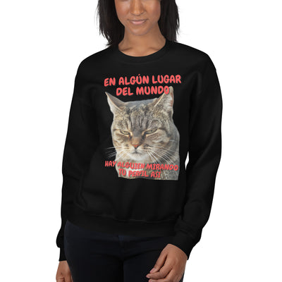 Sudadera Unisex Estampado de Gato 