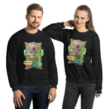 Sudadera con Capucha Unisex Estampado de Gato "Miau Legendario" Michilandia | La tienda online de los fans de gatos