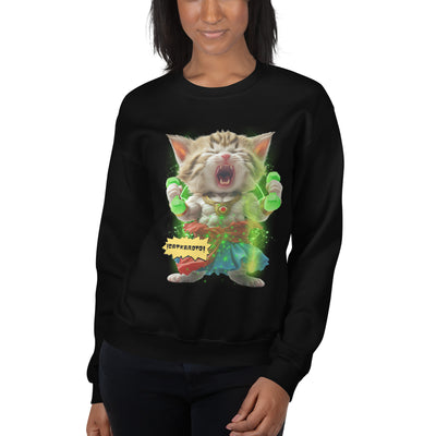 Sudadera Unisex Estampado de Gato 