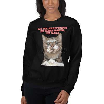 Sudadera Unisex Estampado de Gato 