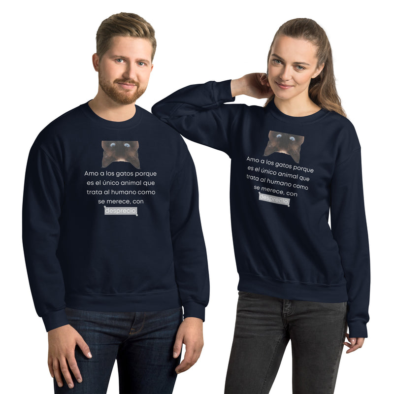 Sudadera Unisex Estampado de Gato "Orgullo Felino" Michilandia | La tienda online de los fans de gatos