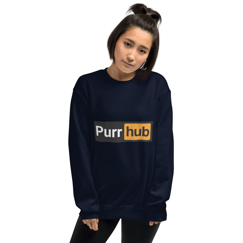 Sudadera Unisex Estampado de Gato "Purr Hub" Michilandia | La tienda online de los fans de gatos