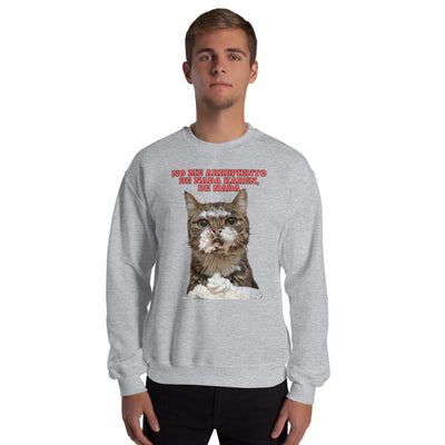 Sudadera Unisex Estampado de Gato "Dulce Travieso" Michilandia | La tienda online de los fans de gatos