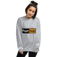 Sudadera Unisex Estampado de Gato "Purr Hub" Michilandia | La tienda online de los fans de gatos