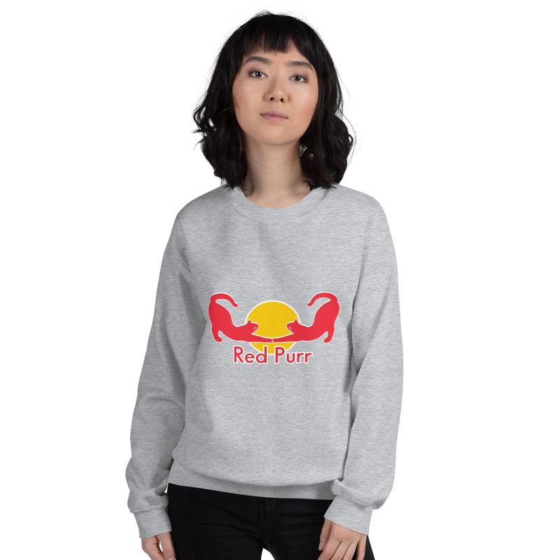 Sudadera Unisex Estampado de Gato "Red Purr Energy" Michilandia | La tienda online de los fans de gatos