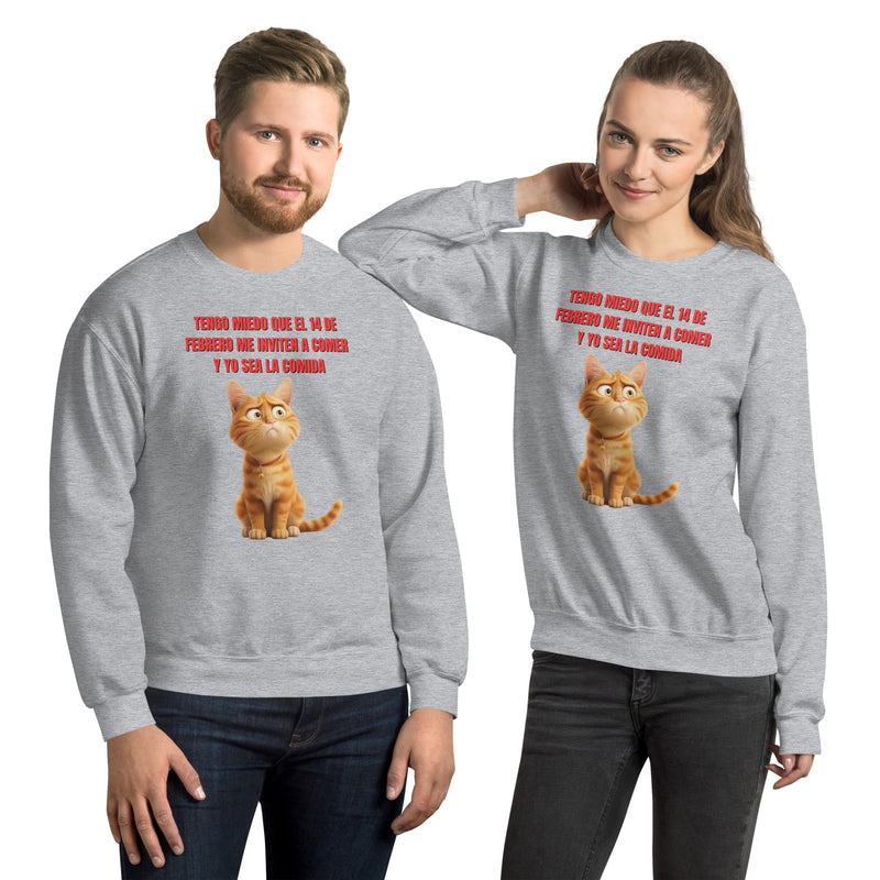 Sudadera Unisex Estampado de Gato "Cita Miau" Michilandia | La tienda online de los fans de gatos