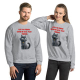 Sudadera Unisex Estampado de Gato "Amor Indirecto" Michilandia | La tienda online de los fans de gatos