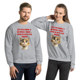 Sudadera Unisex Estampado de Gato "Cita Gatuna" Michilandia | La tienda online de los fans de gatos