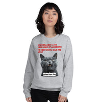 Sudadera Unisex Estampado de Gato "Sarcasmo Felino" Michilandia | La tienda online de los fans de gatos