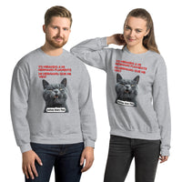 Sudadera Unisex Estampado de Gato "Sarcasmo Felino" Michilandia | La tienda online de los fans de gatos