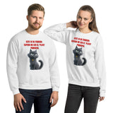 Sudadera Unisex Estampado de Gato "Amor Indirecto" Michilandia | La tienda online de los fans de gatos