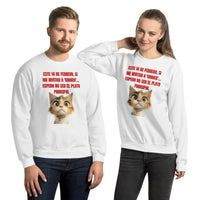 Sudadera Unisex Estampado de Gato "Cita Gatuna" Michilandia | La tienda online de los fans de gatos