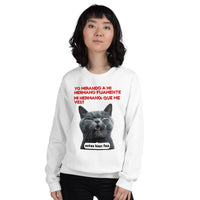 Sudadera Unisex Estampado de Gato "Sarcasmo Felino" Michilandia | La tienda online de los fans de gatos