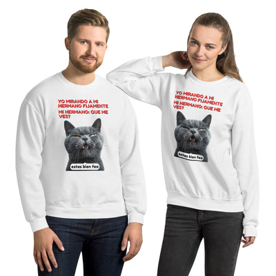 Sudadera Unisex Estampado de Gato "Sarcasmo Felino" Michilandia | La tienda online de los fans de gatos