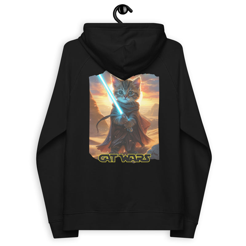 Sudadera con capucha Prémium Unisex Impresión Trasera de Gato "Guardián de Tatooine" Michilandia | La tienda online de los fans de gatos