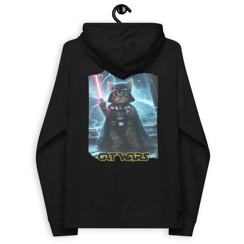 Sudadera con capucha Prémium Unisex Impresión Trasera de Gato "Miau Vader" Michilandia | La tienda online de los fans de gatos