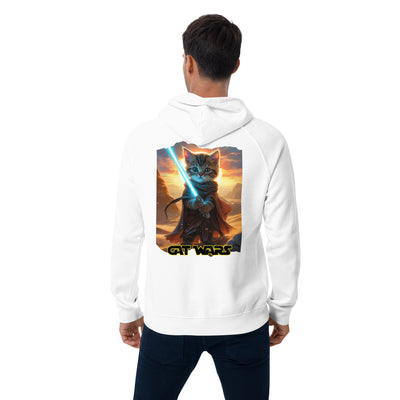 Sudadera con capucha Prémium Unisex Impresión Trasera de Gato "Guardián de Tatooine" Michilandia | La tienda online de los fans de gatos