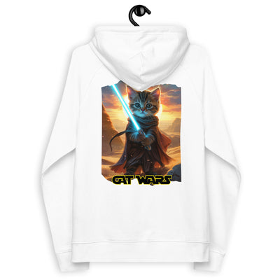 Sudadera con capucha Prémium Unisex Impresión Trasera de Gato "Guardián de Tatooine" Michilandia | La tienda online de los fans de gatos