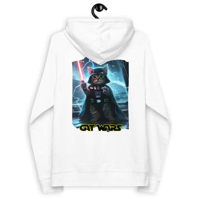 Sudadera con capucha Prémium Unisex Impresión Trasera de Gato "Miau Vader" Michilandia | La tienda online de los fans de gatos