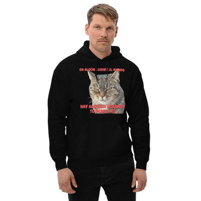 Sudadera con Capucha Unisex Estampado de Gato 