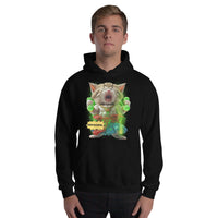 Sudadera con Capucha Unisex Estampado de Gato 