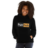 Sudadera con Capucha Unisex Estampado de Gato "Purr Hub" Michilandia | La tienda online de los fans de gatos