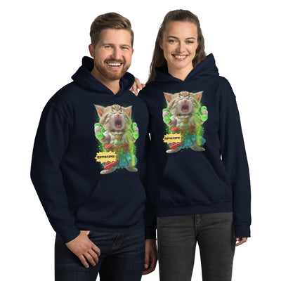 Sudadera con Capucha Unisex Estampado de Gato "Miau Legendario" Michilandia | La tienda online de los fans de gatos