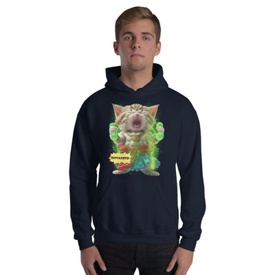 Sudadera con Capucha Unisex Estampado de Gato "Miau Legendario" Michilandia | La tienda online de los fans de gatos