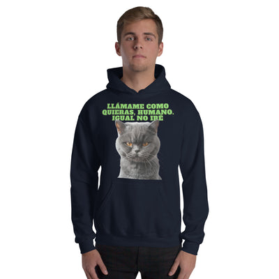 Sudadera con Capucha Unisex Estampado de Gato "Actitud Miau" Michilandia | La tienda online de los fans de gatos