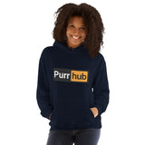 Sudadera con Capucha Unisex Estampado de Gato "Purr Hub" Michilandia | La tienda online de los fans de gatos