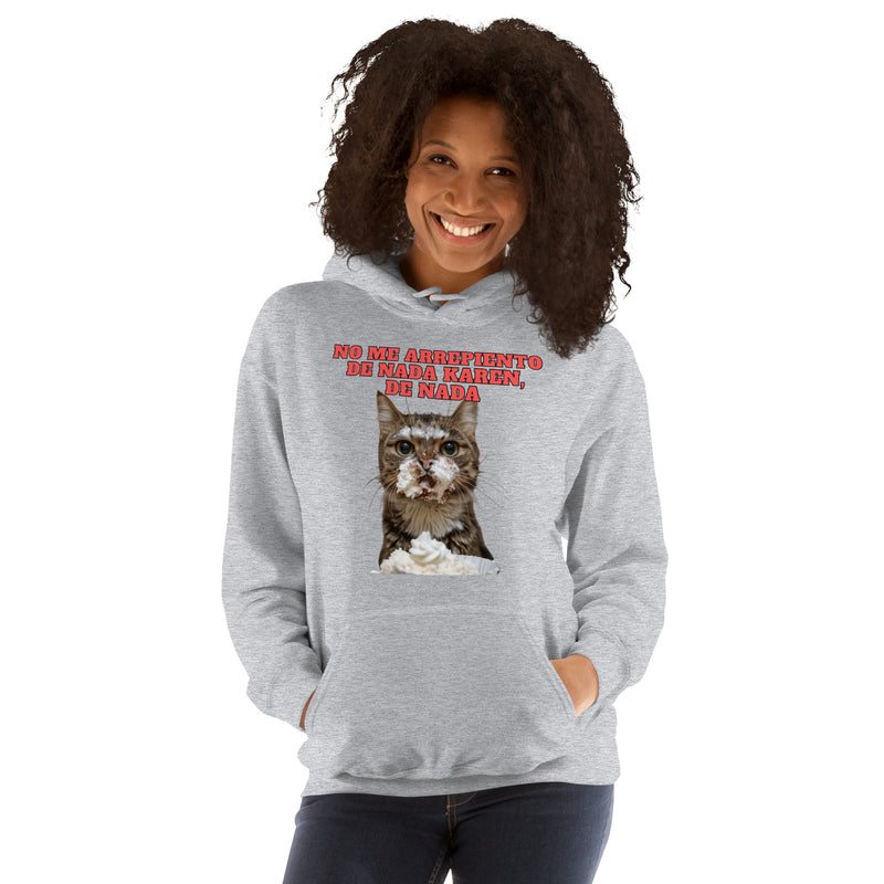 Sudadera con Capucha Unisex Estampado de Gato "Dulce Travieso" Michilandia | La tienda online de los fans de gatos