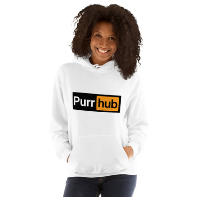 Sudadera con Capucha Unisex Estampado de Gato "Purr Hub" Michilandia | La tienda online de los fans de gatos